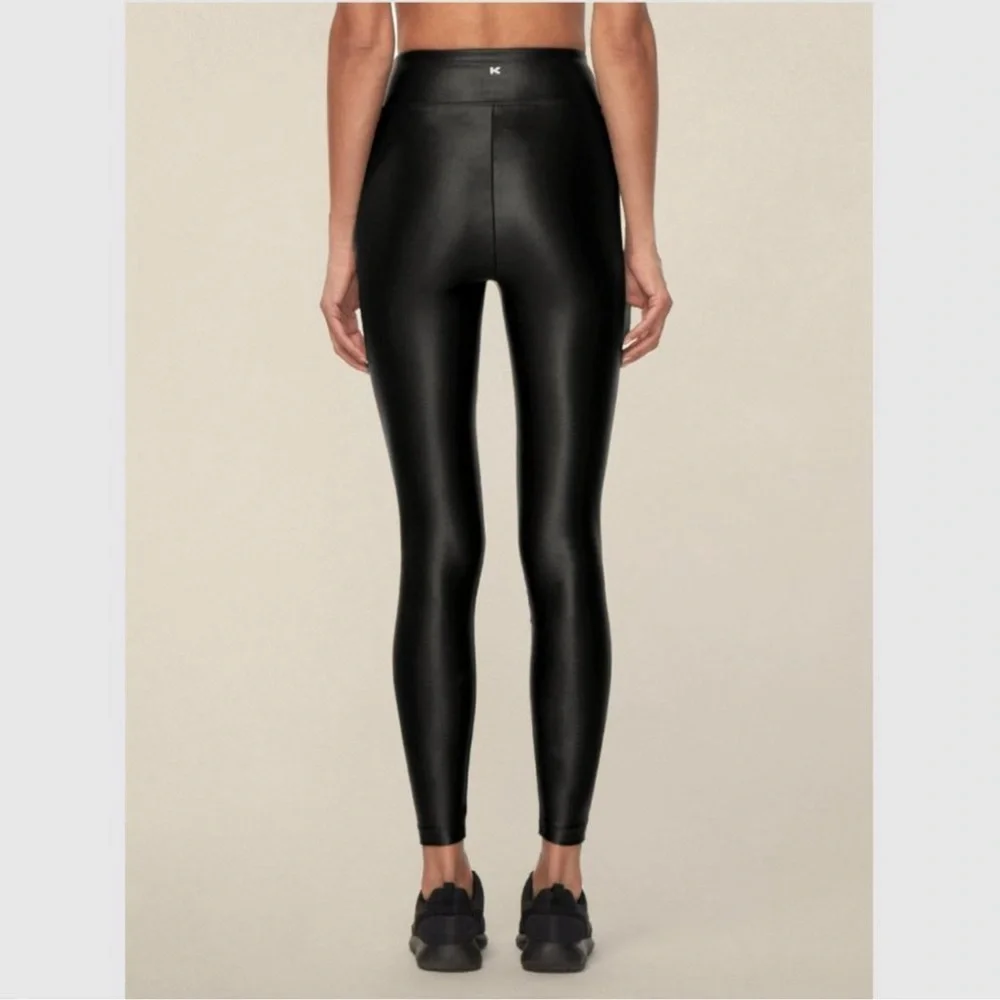 Koral Lustrous High Rise Leggings Black Glossy Workout Leggings Revolve XS - Picture 1 of 3